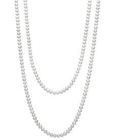 【送料無料】 ベル ドゥ メール レディース ネックレス・チョーカー・ペンダントトップ アクセサリー 54 inch Cultured Freshwater Pearl Strand Necklace (7-8mm) White