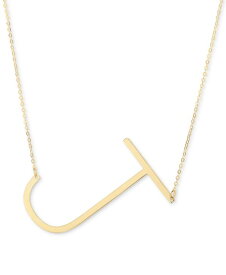 【送料無料】 イタリアン ゴールド レディース ネックレス・チョーカー・ペンダントトップ アクセサリー Initial 18" Pendant Necklace in 10k Gold J