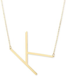 【送料無料】 イタリアン ゴールド レディース ネックレス・チョーカー・ペンダントトップ アクセサリー Initial 18" Pendant Necklace in 10k Gold K