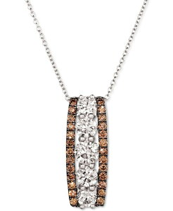 yz  @ fB[X lbNXE`[J[Ey_ggbv ANZT[ Chocolate Diamond (1/2 ct. t.w.) & Nude Diamond (1-1/2 ct. t.w.) Vertical Bar 18" Pendant Necklace in 14k Rose Yellow or White 