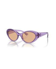 【送料無料】 ヴェルサーチ レディース サングラス・アイウェア アクセサリー Women's Sunglasses VE4455U Purple Transparent