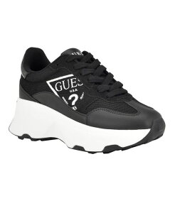 QX fB[X V[Y Xj[J[ GUESS Women's Calebb Fashion Sneakers Black ubN