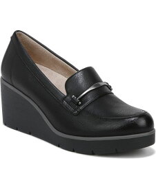 【送料無料】 ソウルニュトライザー レディース スリッポン・ローファー シューズ Achieve Wedge Loafers Black Faux Leather