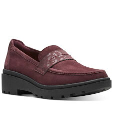 【送料無料】 クラークス レディース パンプス シューズ Women's Calla Ease Slip-On Loafer Flats Burgundy Suede