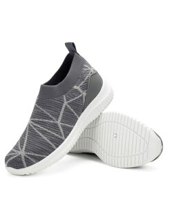 �~�I�}���I ���f�B�[�X �V���[�Y �X�j�[�J�[ ���b�V�� Mio Marino Women's Casual Slip On Sneakers with Breathable Mesh Gray �O���[