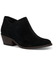 【送料無料】 ラッキーブランド レディース ブーツ・レインブーツ シューズ Women's Fanky Ankle Block-Heel Booties Black Suede