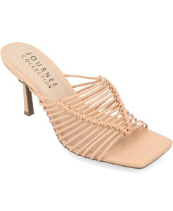 �W�����l �R���N�V���� ���f�B�[�X �V���[�Y �T���_�� Journee Collection Women's Saskia Caged Strappy Stilletto Dress Sandals Nude