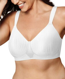 【送料無料】 プレイテックス レディース ブラジャー アンダーウェア Secrets Perfectly Smooth Shaping Wireless Bra 4707 Online Only White Stripe