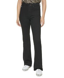 【送料無料】 ダナキャランニューヨーク レディース デニムパンツ ジーンズ ボトムス Women's Boreum High-Rise Flared Jeans Rinse Black