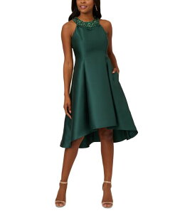 AhAi py fB[X gbvX s[X Adrianna Papell Rhinestone High-Low Dress DARK FOREST tHXg