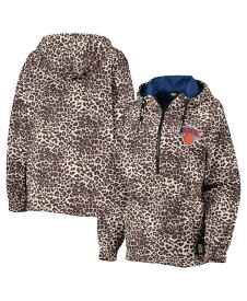 【送料無料】 ダナ キャラン ニューヨーク レディース ジャケット・ブルゾン ウィンドブレーカー アウター Women's Leopard New York Knicks Gabriella Windbreaker Half-Zip Hoodie Leopard