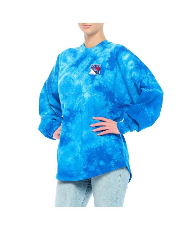 【送料無料】 ファナティクス レディース Tシャツ トップス Women´s Branded Blue New York Rangers Crystal-Dye Long Sleeve T-shirt Blueのサムネイル