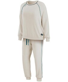 【送料無料】 ウェア バイ エリン アンドルーズ レディース パーカー・スウェット アウター Women's Oatmeal San Jose Sharks Raglan Pullover Sweatshirt Pants Lounge Set Oatmeal