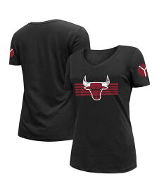 【送料無料】 ニューエラ レディース Tシャツ トップス Women's Black Chicago Bulls 2022/23 City Edition V-Neck T-shirt Black