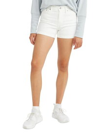 【送料無料】 リーバイス レディース ハーフパンツ・ショーツ ボトムス Women's Mid Rise Mid-Length Stretch Shorts Chalk White