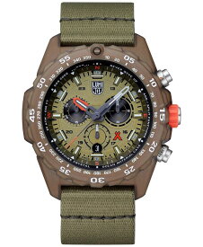 【送料無料】 ルミノックス メンズ 腕時計 アクセサリー Men's Swiss Chronograph Bear Grylls Survival Eco Master Series Olive Recycled Ocean Material Strap Watch 45mm No Color