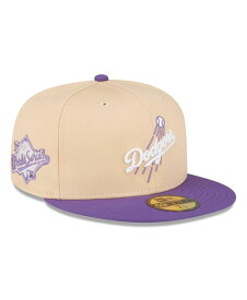 【送料無料】 ニューエラ メンズ 帽子 アクセサリー Men's Peach Purple Los Angeles Dodgers 1988 World Series Side Patch 59FIFTY Fitted Hat Peach, Purple