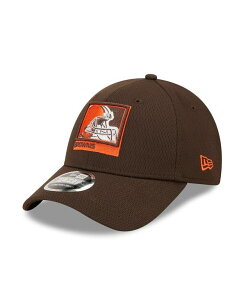 j[G Y ANZT[ Xq New Era Men's Brown Cleveland Browns Framed AF 9FORTY Snapback Hat Brown uE