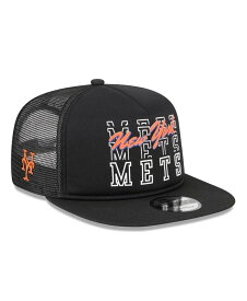 【送料無料】 ニューエラ メンズ 帽子 アクセサリー Men's Black New York Mets Street Team A-Frame Trucker 9FIFTY Snapback Hat Black