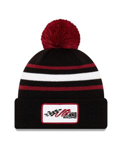 yz j[G Y Xq jbgLbv ANZT[ Men's Black Joe Gibbs Racing Cuffed Pom Knit Beanie Black