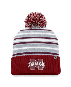 �g�b�v�I�u�U���[���h �����Y �A�N�Z�T���[ �X�q �j�b�g Top of the World Men's Maroon Mississippi State Bulldogs Dash Cuffed Knit Hat with Pom Maroon �}���[��