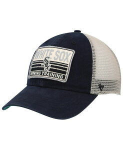 47 �u�����h �����Y �A�N�Z�T���[ �X�q '47 Brand Men's Black Tan Chicago White Sox Four Stroke Clean Up Trucker Snapback Hat Black Tan �u���b�N