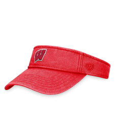 【送料無料】 トップオブザワールド メンズ 帽子 アクセサリー Men's Red Wisconsin Badgers Terry Adjustable Visor Red