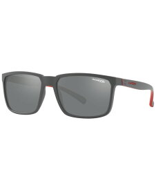 【送料無料】 アーネット メンズ サングラス・アイウェア アクセサリー Sunglasses AN4251 58 STRIPE MATTE GREY / GREY MIRROR SILVER