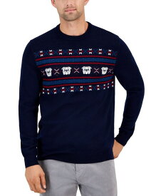 【送料無料】 クラブルーム メンズ ニット・セーター アウター Men's Bulldog Fair Isle Sweater Navy Blue