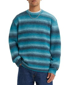 【送料無料】 リーバイス メンズ ニット・セーター アウター Men's Premium Crewneck Stripe Sweater Space Dye Ocean Depths