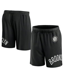 【送料無料】 ファナティクス メンズ ハーフパンツ・ショーツ ボトムス Men's Branded Black Brooklyn Nets Free Throw Mesh Shorts Black