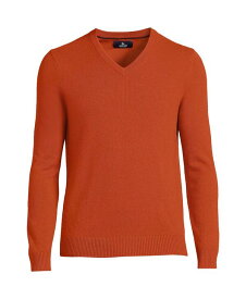 【送料無料】 ランズエンド メンズ ニット・セーター アウター Men's Fine Gauge Cashmere V-neck Sweater Dark cedar