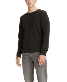 【送料無料】 リーバイス メンズ シャツ トップス Men's Waffle Knit Thermal Long Sleeve T-Shirt Mineral Black