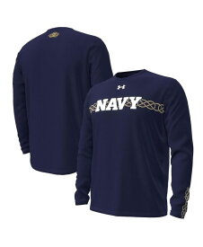 【送料無料】 アンダーアーマー メンズ Tシャツ トップス Men's Navy Navy Midshipmen 2023 Aer Lingus College Football Classic Performance Long Sleeve T-shirt Navy