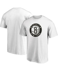 【送料無料】 ファナティクス メンズ Tシャツ トップス Men's White Brooklyn Nets Primary Team Logo T-shirt White