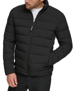 JoNC Y AE^[ WPbgEu] LeBO WPbg Calvin Klein Men's Quilted Infinite Stretch Water-Resistant Puffer Jacket Ebony