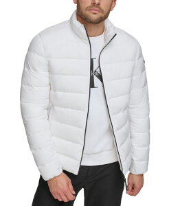 JoNC Y AE^[ WPbgEu] LeBO WPbg Calvin Klein Men's Quilted Infinite Stretch Water-Resistant Puffer Jacket White zCg