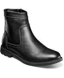 【送料無料】 ノンブッシュ メンズ ブーツ・レインブーツ シューズ Men's 1912 Water-Resistant Leather Plain Toe Side Zip Boots Black Crazy Horse