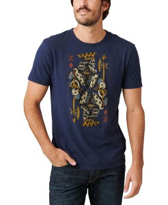 ���b�L�[�u�����h �����Y �g�b�v�X T�V���c Lucky Brand Men's King of Diamonds Short Sleeves T-shirt American Navy �l�C�r�[