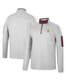 【送料無料】 コロシアム メンズ ジャケット・ブルゾン アウター Men's Heathered Gray Maroon Arizona State Sun Devils Country Club Windshirt Quarter-Zip Jacket Heathered Gray, Maroon