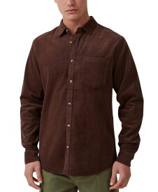 【送料無料】 コットンオン メンズ シャツ トップス Men's Portland Long Sleeve Shirt Washed Chocolate Cord