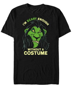 �t�B�t�X�T�� �����Y �g�b�v�X T�V���c Fifth Sun Disney Men's Lion King Scar Scary without A Costume Short Sleeve T-Shirt Black �u���b�N
