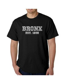 【送料無料】 エルエーポップアート メンズ Tシャツ トップス Mens Word Art T-Shirt - Popular Bronx NY Neighborhoods Black