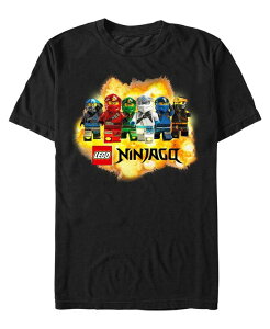 yz tBtXT Y TVc gbvX Men's Lego Ninjago Ninja Explosion Short Sleeve T-shirt Black