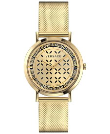 【送料無料】 ヴェルサーチ レディース 腕時計 アクセサリー Women's Swiss New Generation Gold Ion Plated Stainless Steel Mesh Bracelet Watch 36mm Ip Yellow Gold