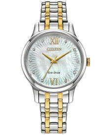 【送料無料】 シチズン レディース 腕時計 アクセサリー Eco-Drive Women's Classic Two-Tone Stainless Steel Bracelet Watch 31mm Silver-tone