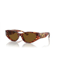 【送料無料】 ヴェルサーチ レディース サングラス・アイウェア アクセサリー Women's Polarized Sunglasses Polar VE4454 Havana