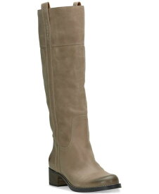 【送料無料】 ラッキーブランド レディース ブーツ・レインブーツ シューズ Women's Hybiscus Pull-On Wide-Calf Riding Boots Silver Cloud Leather