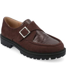 【送料無料】 ジュルネ コレクション レディース スリッポン・ローファー シューズ Women's Azula Tru Comfort Foam Slip On Almond Toe Loafer Flats Brown