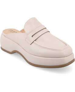 Wl RNV fB[X V[Y pvX vbgtH[ [t@[ Journee Collection Women's Antonina Platform Mule Loafers Bone